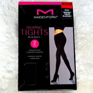 Maidenform Blackout Shaping Tights - Medium. 2 pack NEW in box